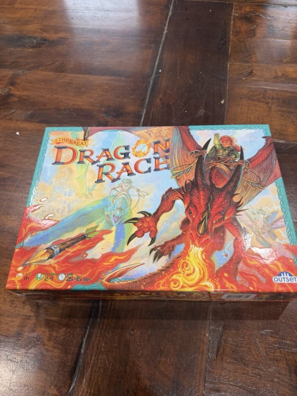 The Great Dragon Race Outset Board Game 2-4 Players Ages 8+ Cardboard 2015
